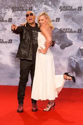 Vin Diesel und Charlize Theron - Premiere FAST & FURIOUS 8 im Cinestar Sony Center in Berlin am 04.04.2017 Premiere FAST & FURIOUS 8