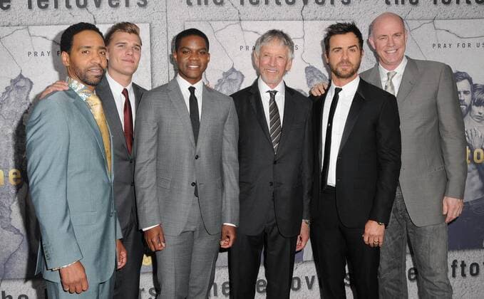 April 4, 2017 - Hollywood, CA, United States - 04 April 2017 - Hollywood, California - Kevin Carroll, Chris Zylka, Jovan Adepo, Scott Glenn, Justin Theroux, Michael Gaston. Los Angeles Premiere of Season 3 of The Leftovers held at Avalon Hollywood in Hollywood. Photo Credit: AdMedia Hollywood United States - ZUMAa123 20170404_zaa_a123_119 Copyright: xBirdiexThompsonx