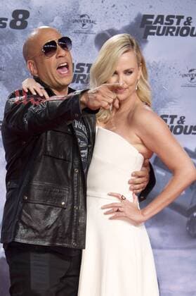 Vin Diesel und Charlize Theron bei der Premiere des Kinofilms Fast & Furious 8 im Cinestar Sony Center. Berlin, 04.04.2017 Foto:xF.xKernx xFuturexImage