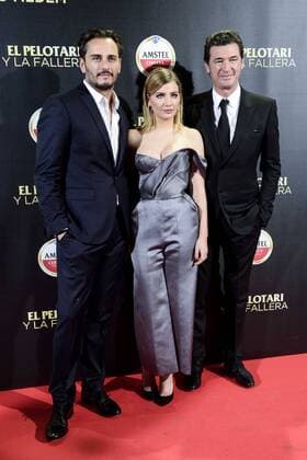 Asier Etxeandia, Miriam Giovanelli and Julio Medem attends to the premiere of the short film El Pelotari y la Fallera at Cines Callao in Madrid, April 05, 2017. Spain.  (20170406013)