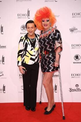 Julian F. M. Stoeckel und Olivia Jones bei der Verleihung vom Echo am 06.04.2017 in Berlin Echo Verleihung 2017 in Berlin 