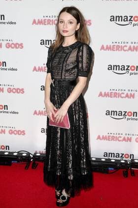 Australian actress and singer Emily Browning attends the American Gods UK TV Premiere held at One Marylebone in London. APRIL 6th 2017  MISx17725