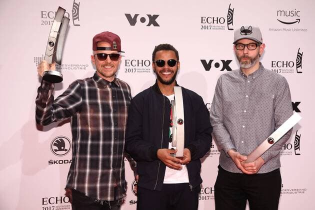 Preisträger: Beginner mit Jan Delay, Dennis Lisk und Guido Weiß bei der Verleihung vom Echo am 06.04.2017 in Berlin Echo Verleihung 2017 in Berlin- Preistraeger - Gewinner Photocall 