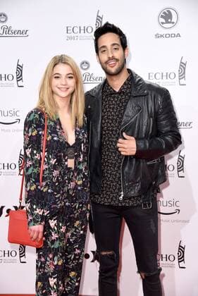Lisa Marie Koroll, Sami Slimani Roter Teppich zur Echo Verleihung 2017 in der Messe Berlin am 06.04.2017