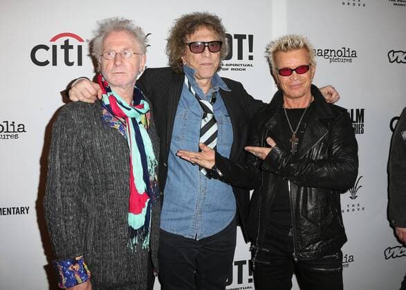 April 5, 2017 - Los Angeles, CA, United States - 05 April 2017 - Los Angeles, California - Mick Rock, Billy Idol. SHOT! The Psycho-Spiritual Mantra of Rock held at Pacific Theatres at The Grove. Photo Credit: AdMedia Los Angeles United States - ZUMAa123 20170405_zaa_a123_143 Copyright: xAdmediax