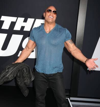 April 8, 2017 - New York, New York, U.S. - Actor DWAYNE JOHNSON aka THE ROCK attends the New York Premiere of The Fate of the Furious held at Radio City Music Hall, New York U.S. - ZUMAk03_ 20170408_zaf_k03_054 Copyright: xNancyxKaszermanx