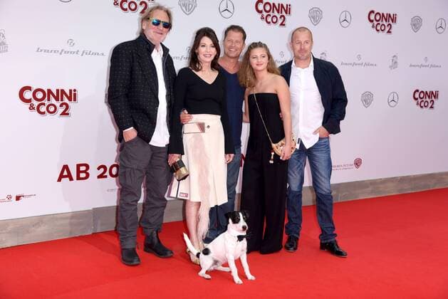 Matthias Habich, Iris Berben, Til Schweiger, Emma Schweiger and Heino Ferch bei der Weltpremiere des Kinofilms Conni & Co 2 im CineStar IMAX im Sony Center in Berlin am 09.04.2017