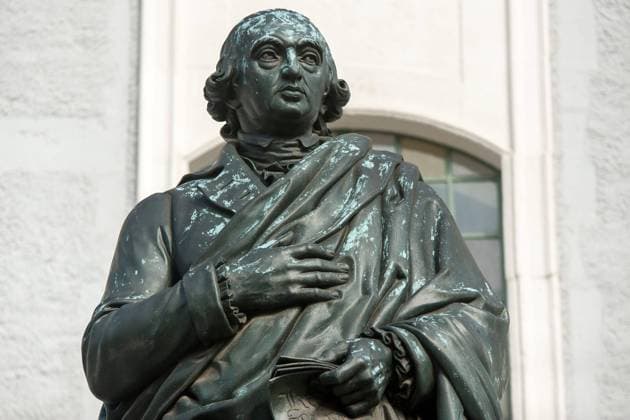 Johann Gottfried Herder Denkmal vor der Herderkirche in Weimar Johann Gottfried von Herder, geadelt 1802 ( 25. August 1744 in Mohrungen, Königreich Preußen; Ü 18. Dezember 1803 in Weimar, Herzogtum Sachsen-Weimar-Eisenach), war ein deutscher Dichter, Übersetzer, Theologe sowie Geschichts- und Kultur-Philosoph der Weimarer Klassik. Er war einer der einflussreichsten Schriftsteller und Denker deutscher Sprache im Zeitalter der Aufklärung und zählt mit Christoph Martin Wieland, Johann Wolfgang Goethe und Friedrich Schiller zum klassischen Viergestirn von Weimar. Weimar 24.03.2017 Herderplatz
