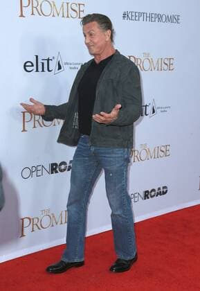 April 12, 2017 - Hollywood, CA, United States - 12 April 2017 - Hollywood, California - Sylvester Stallone. Premiere Of Open Road Films The Promise held at TCL Chinese Theatre. Photo Credit: AdMedia Hollywood United States - ZUMAa123 20170412_zaa_a123_058 Copyright: xAdmediax