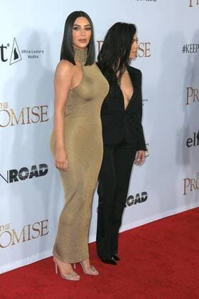 April 12, 2017 - Hollywood, CA, United States - 12 April 2017 - Hollywood, California - Kim Kardashian, Kourtney Kardashian. Premiere Of Open Road Films The Promise held at TCL Chinese Theatre. Photo Credit: AdMedia Hollywood United States - ZUMAa123 20170412_zaa_a123_106 Copyright: xAdmediax