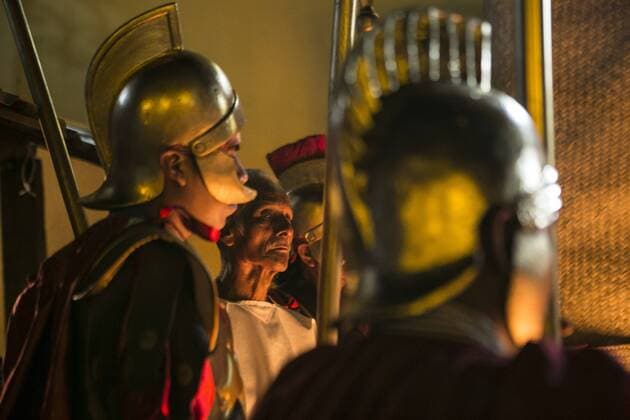 People perform the Way of the Cross during the celebration of Good Friday in Pinotepa de Don Luis, State of Oaxaca, Mexico, 14 April 2017. Good Friday in Pinotepa de Don Luis, Mexico !ACHTUNG: NUR REDAKTIONELLE NUTZUNG!  Copyright: xMarioxArturoxMartínezx MEX26 20170414-636278101115463455