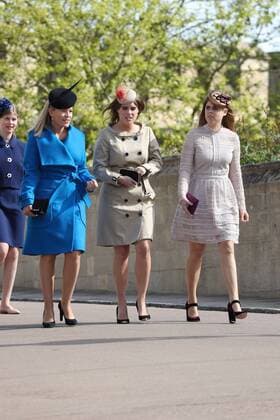 . 16 04 2017. London, United Kingdom. Royals arriving for the Easter Sunday church service at Windsor Castle, United Kingdom.  xStephenxLockx xi-Imagesx IIM-14899-0012