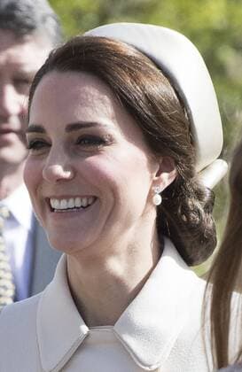 . 16 04 2017. London, United Kingdom. The Duchess of Cambridge arriving for the Easter Sunday church service at Windsor Castle, United Kingdom.  xStephenxLockx xi-Imagesx IIM-14899-0024