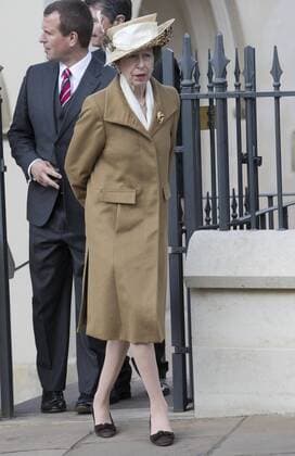 . 16 04 2017. London, United Kingdom. Princess Royal leaving the Easter Sunday church service at Windsor Castle, United Kingdom.  xStephenxLockx xi-Imagesx IIM-14899-0041