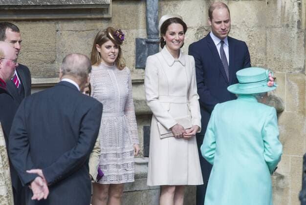 . 16 04 2017. London, United Kingdom. The Queen arriving at the Easter Sunday church service at Windsor Castle, United Kingdom.  xi-Imagesx IIM-14899-0096