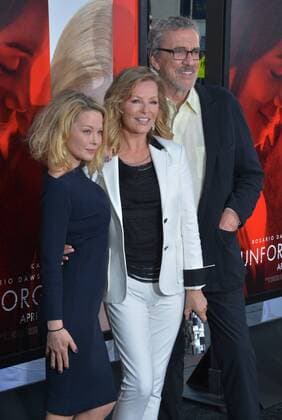 Cast member Cheryl Ladd (C) and her husband Brian Russell and daughter Jordan Ladd attend the premiere of the motion picture dramatic thriller Unforgettable at TCL Chinese Theatre in the Hollywood section of Los Angeles on April 18, 2017. Storyline: A woman sets out to make life hell for her ex-husband s new wife.  LAP2017041831 JIMxRUYMEN