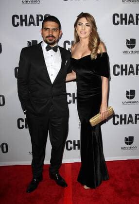 April 19, 2017 - Los Angeles, CA, United States - 19 April 2017 - Los Angeles, California - Alejandro Aguilar and partner Ana Soto. UnivisionÃ¢â‚¬â ¢s Ã¢â‚¬â ¢El ChapoÃ¢â‚¬â ¢ Original Series Premiere Event held at The Landmark Theatre. Photo Credit: AdMedia Los Angeles United States - ZUMAa123 20170419_zaa_a123_008 Copyright: xAdmediax