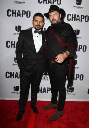 April 19, 2017 - Los Angeles, CA, United States - 19 April 2017 - Los Angeles, California - Alejandro Aguilar and Rodrigo Abed. UnivisionÃ¢â‚¬â ¢s Ã¢â‚¬â ¢El ChapoÃ¢â‚¬â ¢ Original Series Premiere Event held at The Landmark Theatre. Photo Credit: AdMedia Los Angeles United States - ZUMAa123 20170419_zaa_a123_019 Copyright: xAdmediax