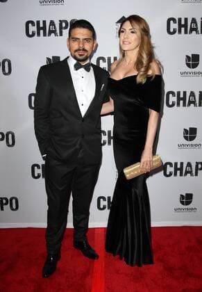 April 19, 2017 - Los Angeles, CA, United States - 19 April 2017 - Los Angeles, California - Alejandro Aguilar and partner Ana Soto. UnivisionÃ¢â‚¬â ¢s Ã¢â‚¬â ¢El ChapoÃ¢â‚¬â ¢ Original Series Premiere Event held at The Landmark Theatre. Photo Credit: AdMedia Los Angeles United States - ZUMAa123 20170419_zaa_a123_021 Copyright: xAdmediax