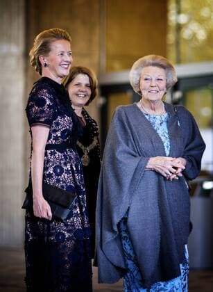 The Netherlands, Delft. Princess Beatrix and Princess Mabel are present at the third Prince Friso Engineer Award. Photo: Guus Schoonewille Hollandse Hoogte  65304941