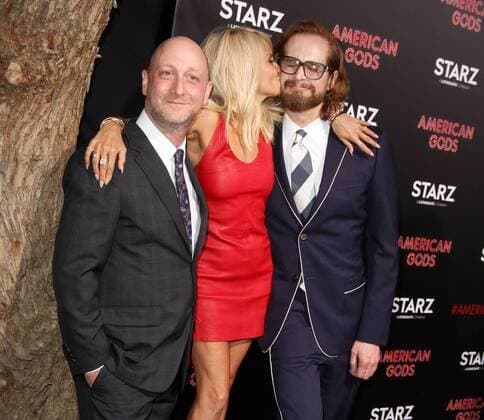 April 20, 2017 - Los Angeles, CA, United States - 20 April 2017 - Los Angeles, California - Micheal Green, Kristin Chenoweth and Bryan Fuller. American Gods Los Angeles Premiere held at The Cinerama Dome Theatre. Photo Credit: AdMedia Los Angeles United States - ZUMAa123 20170420_zaa_a123_087 Copyright: xAdmediax