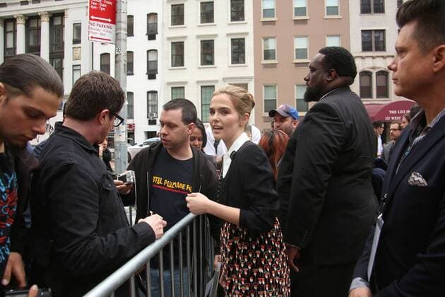 April 20, 2017 - New York, New York, U.S. - ZOEY DEUTCH attends the World Premiere of Flower at the 2017 Tribeca Film Festival.SVA Theater, NYC.April 20, 2017.Photos by , Photos Inc. New York U.S. - ZUMAms4_ 20170420_zaf_ms4_006 Copyright: xSoniaxMoskowitzx