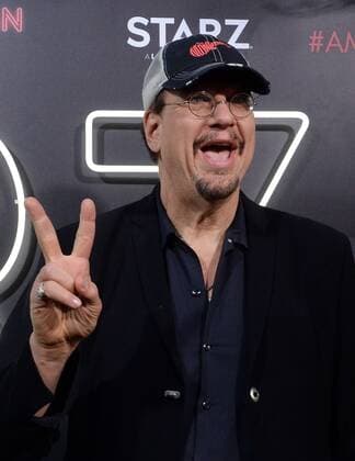 Magician Penn Jillette attends the premiers of Starz s new television series American Gods at the ArcLight Cinema Dome in the Hollywood section of Los Angeles on April 20, 2017. Storyline: A recently released ex-convict named Shadow meets a mysterious man who calls himself Wednesday and who knows more than he first seems to about Shadow s life and past.  LAP2017042021 JIMxRUYMEN