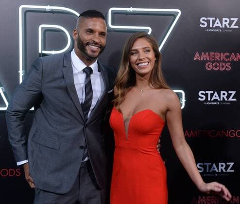 Cast member Ricky Whittle and Kristina Colonna attend the premiers of Starz s new television series American Gods at the ArcLight Cinema Dome in the Hollywood section of Los Angeles on April 20, 2017. Storyline: A recently released ex-convict named Shadow meets a mysterious man who calls himself Wednesday and who knows more than he first seems to about Shadow s life and past.  LAP2017042026 JIMxRUYMEN