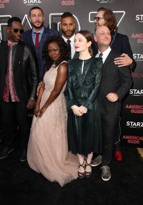 April 20, 2017 - Los Angeles, CA, United States - 20 April 2017 - Los Angeles, California - Orlando Jones, Pablo Schreiber, Ricky Whittle, Yetide Badaki, Emily Browning, Bryan Fuller and Michael Green. American Gods Los Angeles Premiere held at The Cinerama Dome Theatre. Photo Credit: AdMedia Los Angeles United States - ZUMAa123 20170420_zaa_a123_143 Copyright: xAdmediax