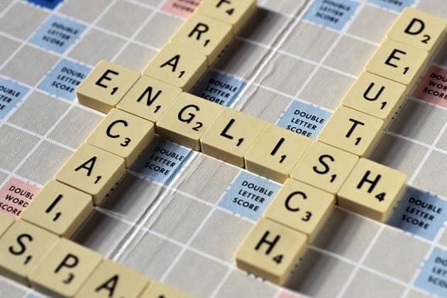 Scrabble letters arranged to spell European languages. Copyright: xDavidxCheshire LOOPxIMAGESx DCH391403