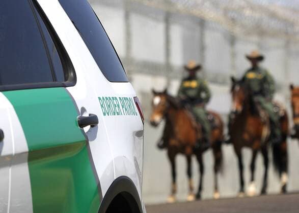 April 21, 2017 - San Ysidro, CA, USA - The San Diego Sector Customs and Border Protection horse patrol rode along the border with Mexico before a press conference featuring attorney general Jeff Sessions and Homeland Security Secretary John Kelly. San Ysidro USA - ZUMAga3_ 20170421_zap_ga3_008 Copyright: xJohnxGastaldox