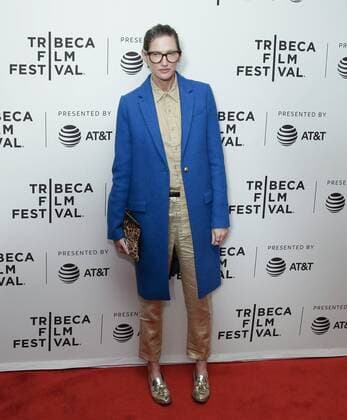 Jenna Lyons arrives on the red carpet at the My Art screening during the 2017 Tribeca Film Festival at Cinepolis Chelsea on April 22, 2017 in New York City.  NYP20170422129 JOHNxANGELILLO