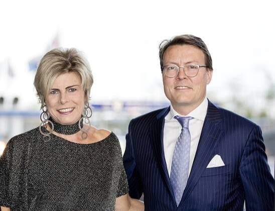 22-04-2017 Amsterdam Prince Constantijn and Princess Laurentien with Burhan Ozbilici during the World Press Photo 2016 award at the muziekgebouw ’t IJ in Amsterdam.  Copyright: xppe nieboerx