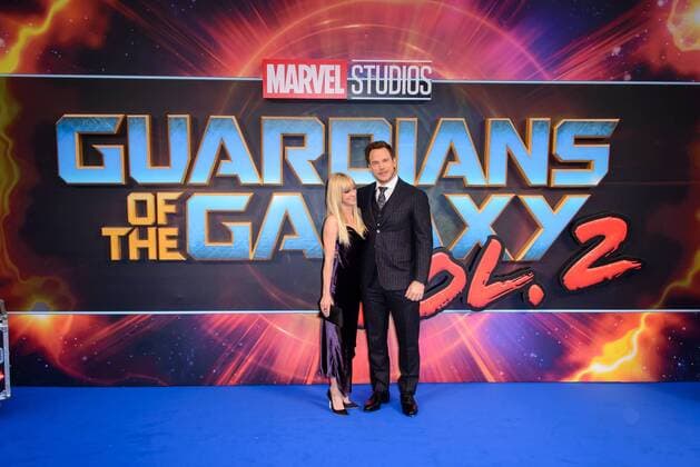 . 24 04 2017. London, United Kingdom. Anna Faris and Chris Pratt attends the Guardians of the Galaxy Vol. 2 - European Gala.  xChrisxJosephx xi-Imagesx IIM-14957-0016