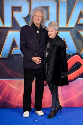 . 24 04 2017. London, United Kingdom. Brian May and Anita Dobson attend the Guardians of the Galaxy Vol. 2 - European Gala.  xChrisxJosephx xi-Imagesx IIM-14957-0045