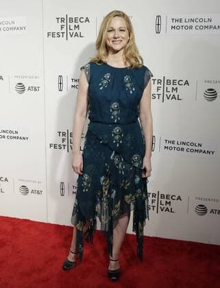 Laura Linney arrives on the red carpet at The Dinner Premiere at BMCC Tribeca PAC on April 24, 2017 in New York City.  NYP20170424162 JOHNxANGELILLO