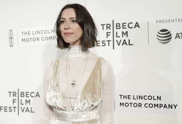 Rebecca Hall arrives on the red carpet at The Dinner Premiere at BMCC Tribeca PAC on April 24, 2017 in New York City.  NYP20170424160 JOHNxANGELILLO