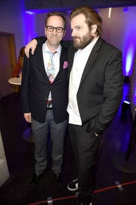 Kurt Krömer, Gronkh (Erik Range) bei der Verleihung des Deutschen Computerspielpreises 2017 im WECC - Westhafen Event & Convention Center in Berlin am 26.04.2017