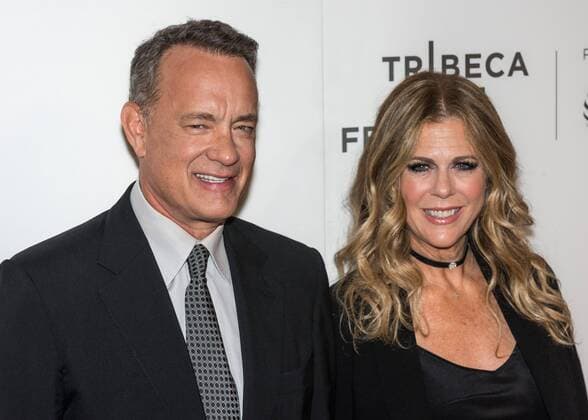 Actor Tom Hanks arrives with his wife Rita Wilson to attend the World Premiere of The Circle at the 2017 Tribeca Film Festival in New York on April 26, 2017. Photo by Enrique Shore Cordon Press  EnriquexShore Tom Hanks and wife Rita Wilson arrive to World Premiere of The C