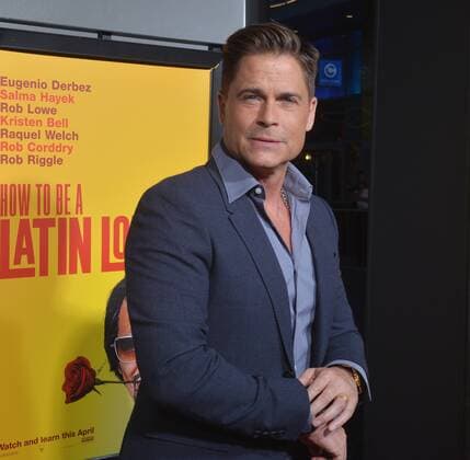 Cast member Rob Lowe attends the premiere of the motion picture comedy How to Be a Latin Lover at the ArcLight Cinerama Dome in the Hollywood section of Los Angeles. Storyline: Finding himself dumped after 25 years of marriage, a man who made a career of seducing rich older women must move in with his estranged sister, where he begins to learn the value of family.  LAP20170426839 JIMxRUYMEN