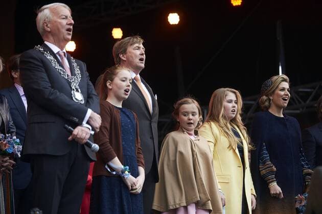 The royal family of the Netherlands celebrates Kingsday this year in Tilburg. The family arrived by train at the station of Tilburg and followed a route through the city where inhabitants presented their city. King Willem-Alexander celebrates his 50th birthday this year. HH POOL Phil Nijhuis  65576109