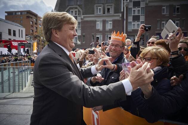 The royal family of the Netherlands celebrates Kingsday this year in Tilburg. The family arrived by train at the station of Tilburg and followed a route through the city where inhabitants presented their city. King Willem-Alexander celebrates his 50th birthday this year. HH POOL Phil Nijhuis  65576127