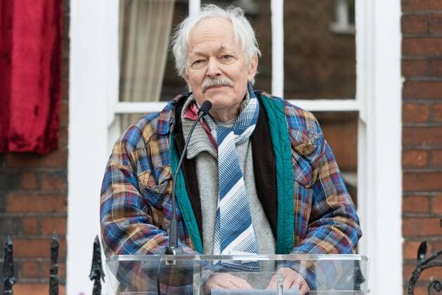 April 27, 2017 - London, London, UK - London, UK. MICHAEL PENNINGTON attends the unveiling of an English Heritage Blue Plaque at the London home of Sir John Gielgud where he lived for 31 years. London UK  - ZUMAl94_ 20170427_zaf_l94_107 Copyright: xRayxTangx