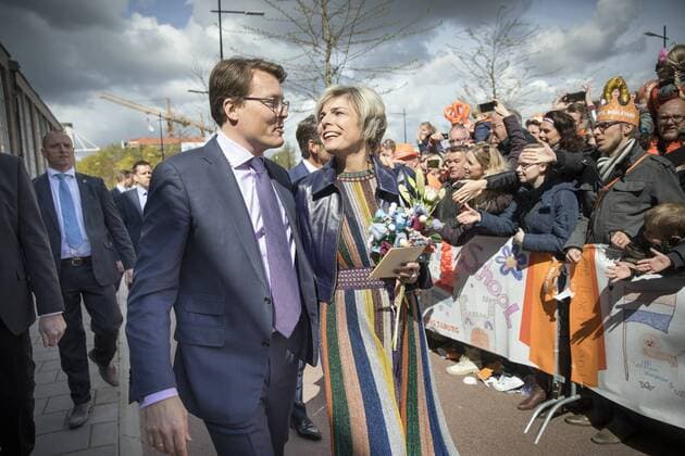 The royal family of the Netherlands celebrates Kingsday this year in Tilburg. The family arrived by train at the station of Tilburg and followed a route through the city where inhabitants presented their city. King Willem-Alexander celebrates his 50th birthday this year. HH POOL Phil Nijhuis  65574806