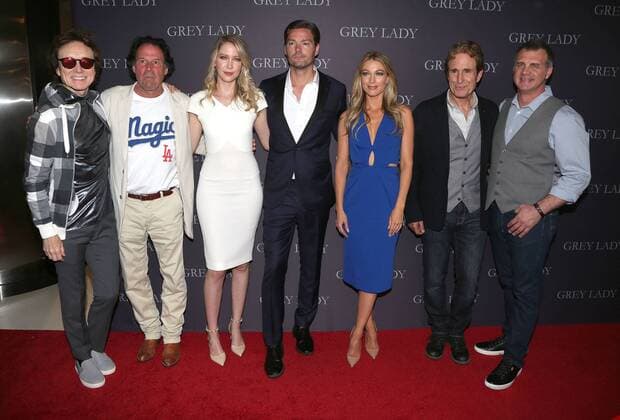 April 26, 2017 - Los Angeles, CA, United States - 26 April 2017 - Los Angeles, California - G Tom Mac, Billy Sherry, Carolyn Stotesbery, Chris Meyer, Natalie Zea, John Shea, Jimmy Cummings. Premiere Of Pataphysical Production s Grey Lady held at The Landmark. Photo Credit: AdMedia Los Angeles United States - ZUMAa123 20170426_zaa_a123_467 Copyright: xAdmediax