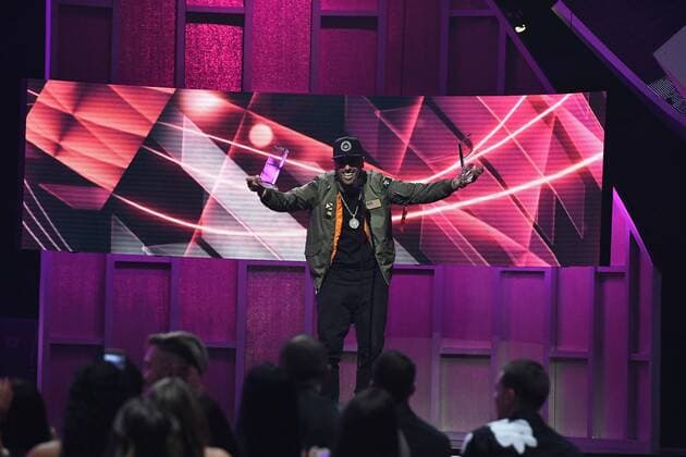 Latin artist Nicky Jam accepting award during the 2017 Billboard Latin Music Awards and Show at the Bank United Center, University of Miami, Miami, Florida on April 27, 2017.  MIA20170427203 GARYxIxROTHSTEIN