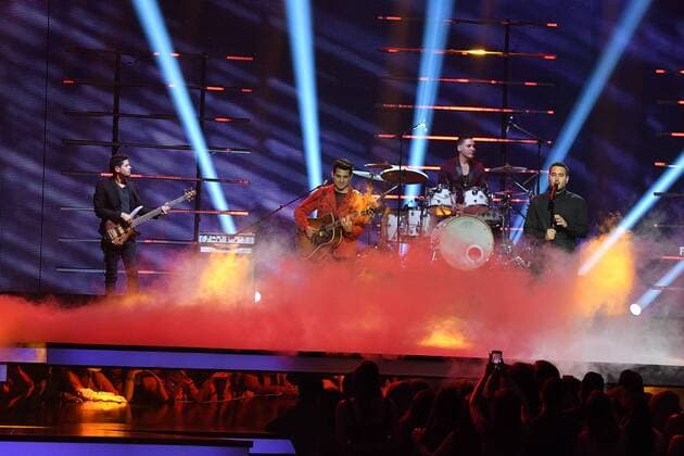 Latin artist Reik performs during the 2017 Billboard Latin Music Awards and Show at the Bank United Center, University of Miami, Miami, Florida on April 27, 2017.  MIA20170427204 GARYxIxROTHSTEIN