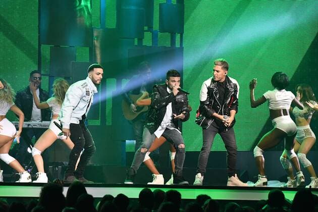 Latin artist Guerra de Idolos performs during the 2017 Billboard Latin Music Awards and Show at the Bank United Center, University of Miami, Miami, Florida on April 27, 2017.  MIA20170427256 GARYxIxROTHSTEIN