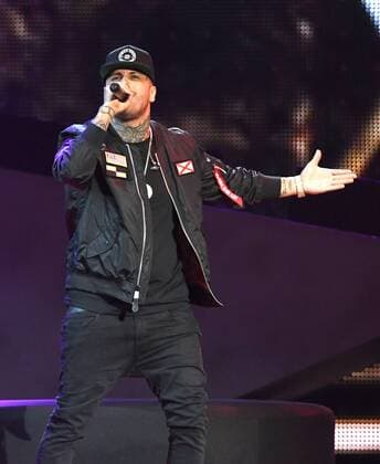 Latin artist Nicky Jam performs during the 2017 Billboard Latin Music Awards and Show at the Bank United Center, University of Miami, Miami, Florida on April 27, 2017.  MIA201704272670 GARYxIxROTHSTEIN