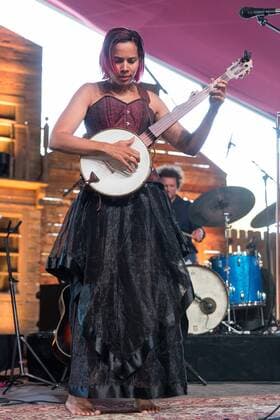 April 28, 2017 - Indio, California, U.S - RHIANNON GIDDENS during Stagecoach Music Festival in Indio, California Indio U.S. - ZUMAs135 20170428_zap_s135_096 Copyright: xDanielxDeSloverx